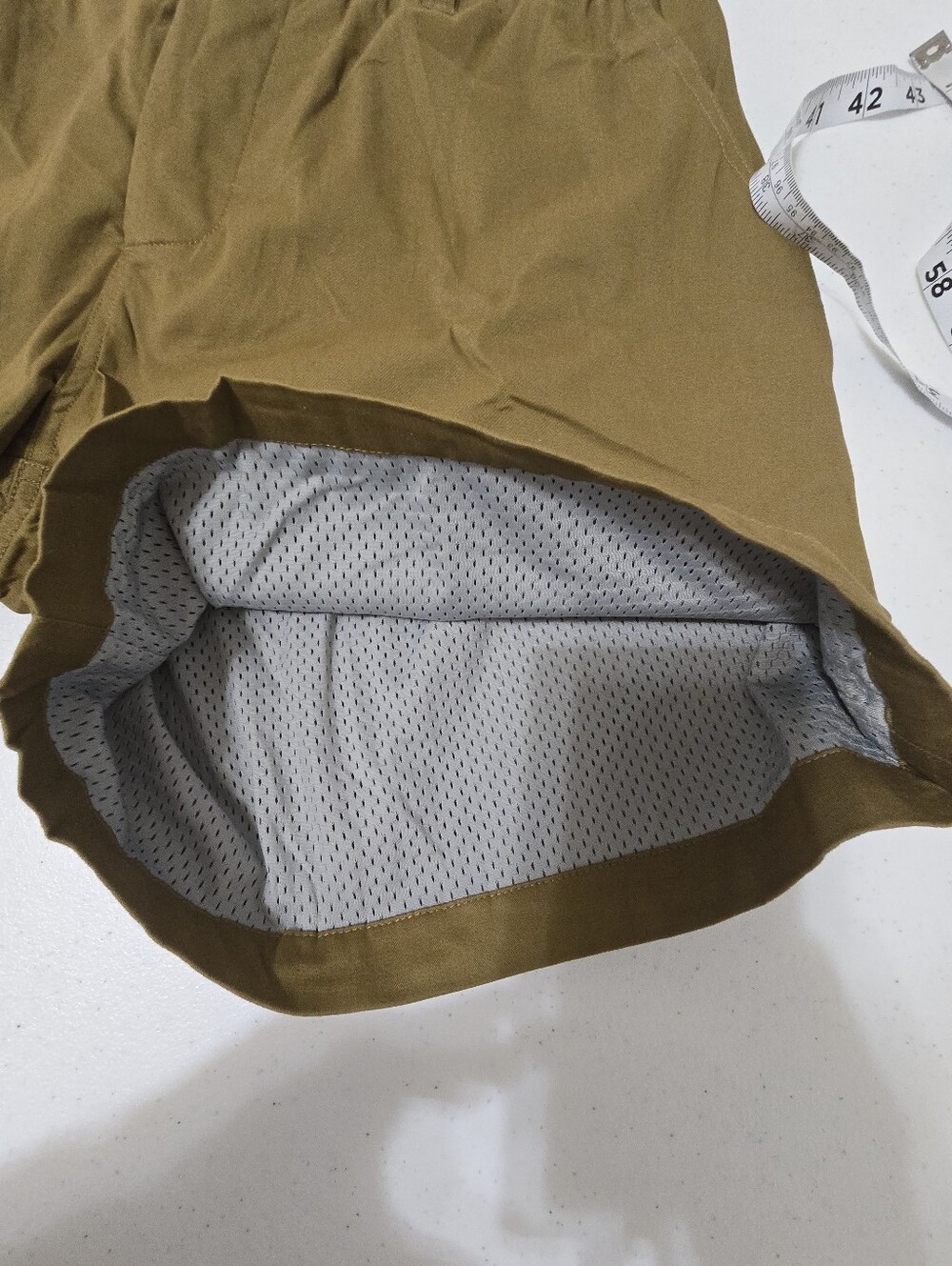 Woof Commando Shorts Men XL Khaki Olive Lined 6" Chino Button Fly Freeball - Picture 7 of 11